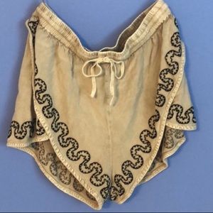 Earthbound Layered Embroidered Shorts